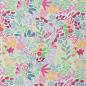 Preview: 50x75 cm Zuschnitt Baumwolle beschichtet Bunte Blüten und Blätter by Swafing
